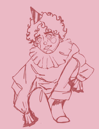 wip clown practice procreate, 2023